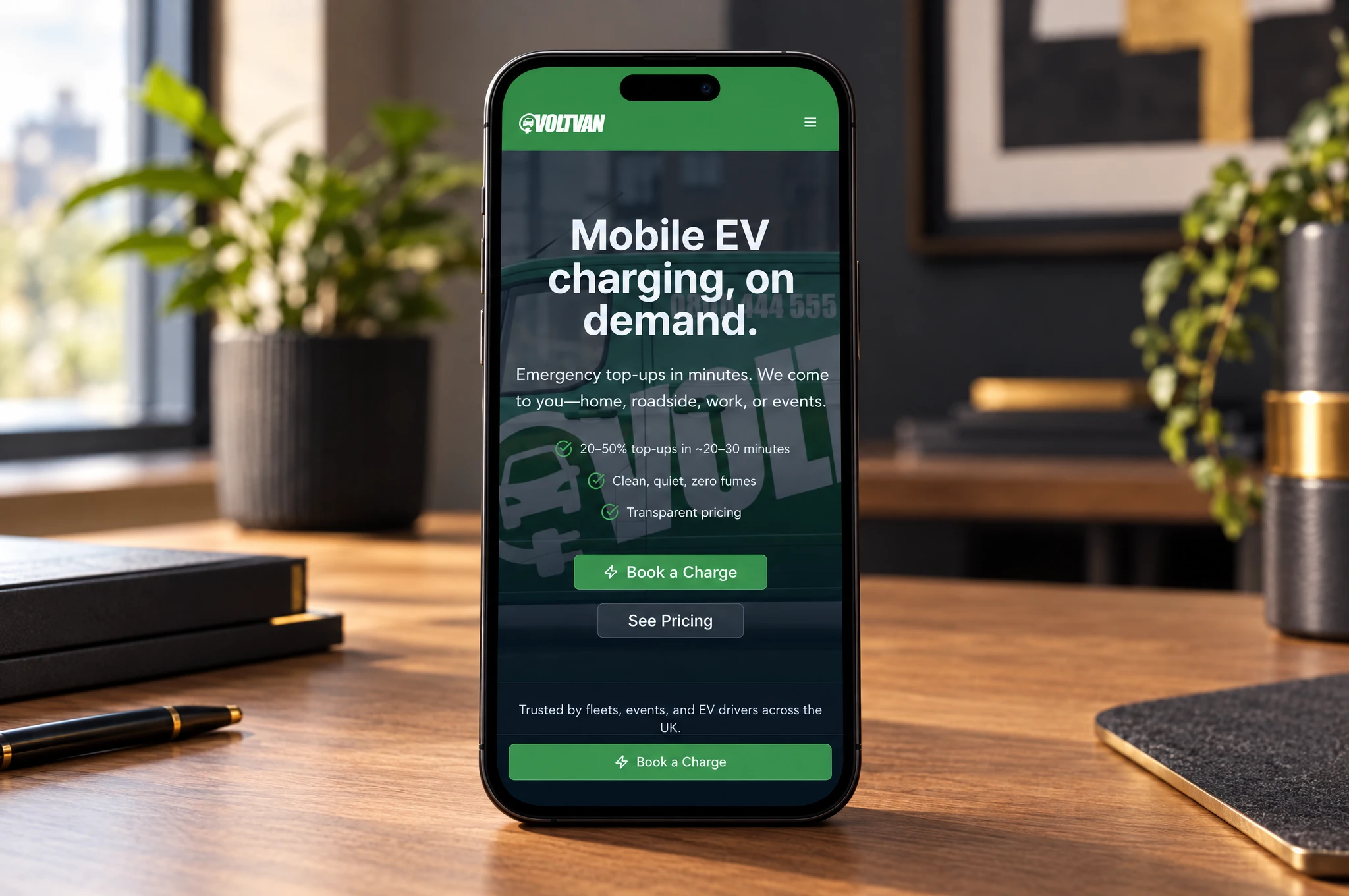 Mobile — charging service website
