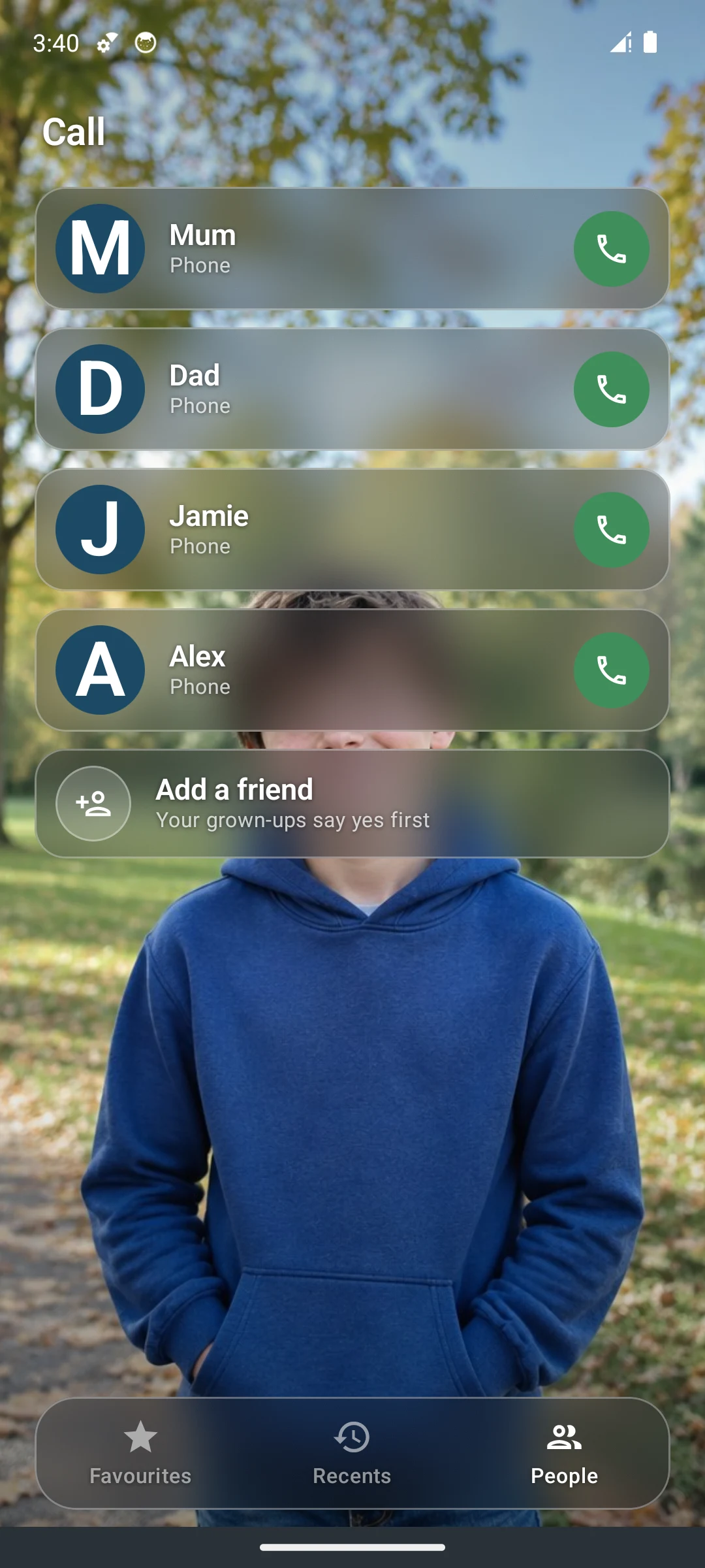 Approved contacts