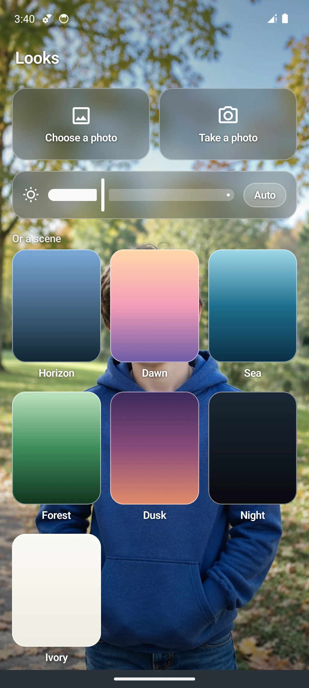 Looks — personalise the background
