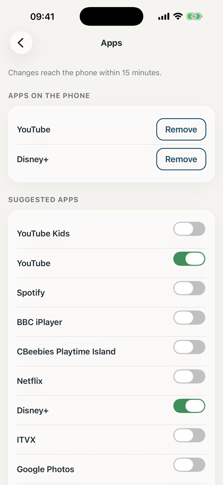 App controls